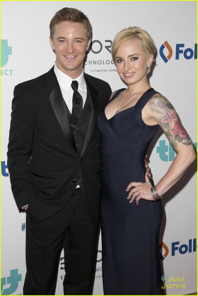Michael Welch with wife
