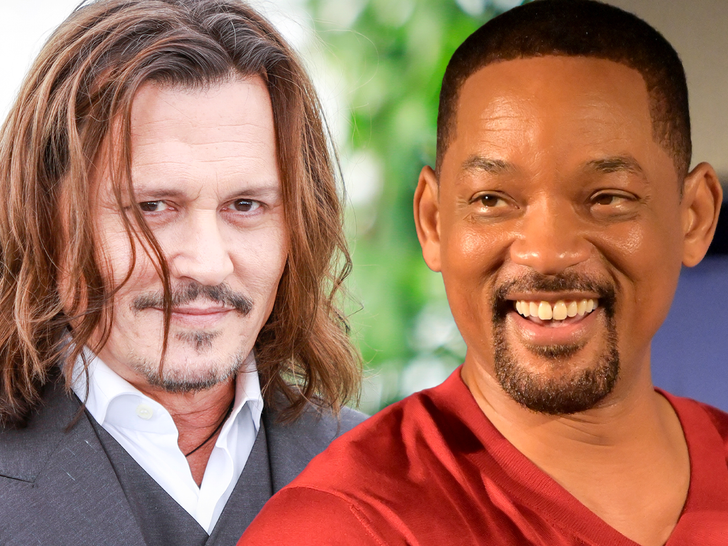 Will Smith and Johnny Depp Hug and Pose at the Red Sea Film Festival